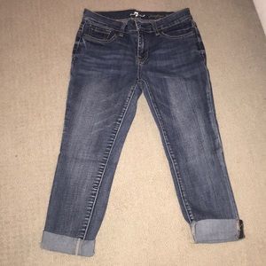 7 for all man kind womens cropped jeans